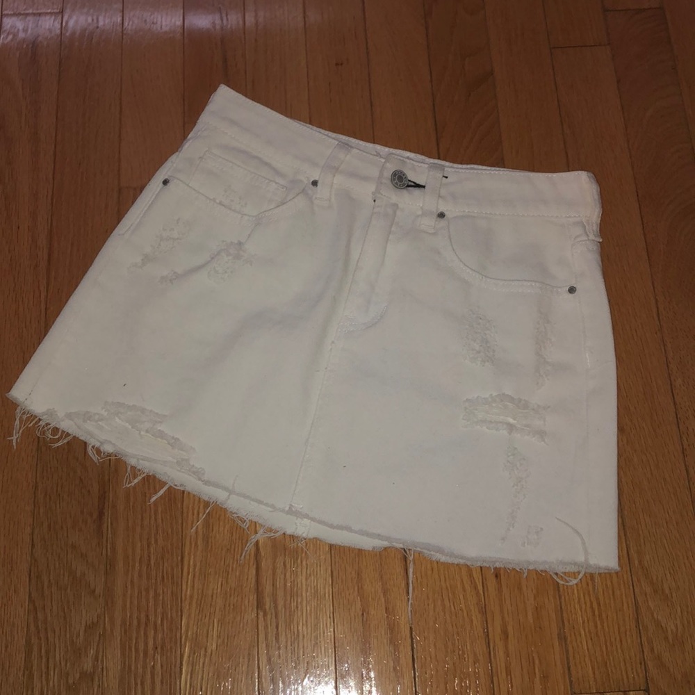 PacSun White Denim Skirt